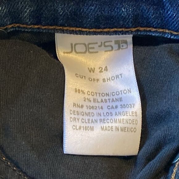 Joe's Cut-Off Blue‎ Denim Shorts Size 24 Distressed Stretchy Summer Style - Picture 4 of 5